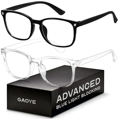 Blue Light Blocking Computer Gaming Glasses Oversized Eyeglasses For Men & Women