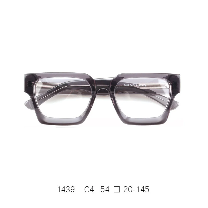 Oversize Thick Acetate Spectacles Frame Full Rim Square Eyeglasses Retro Glasses 2