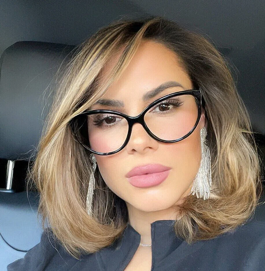 XXL OVERSIZED Cat Eye FOXY Clear Lens Eyeglasses Glasses SHADZ GAFAS Fashion